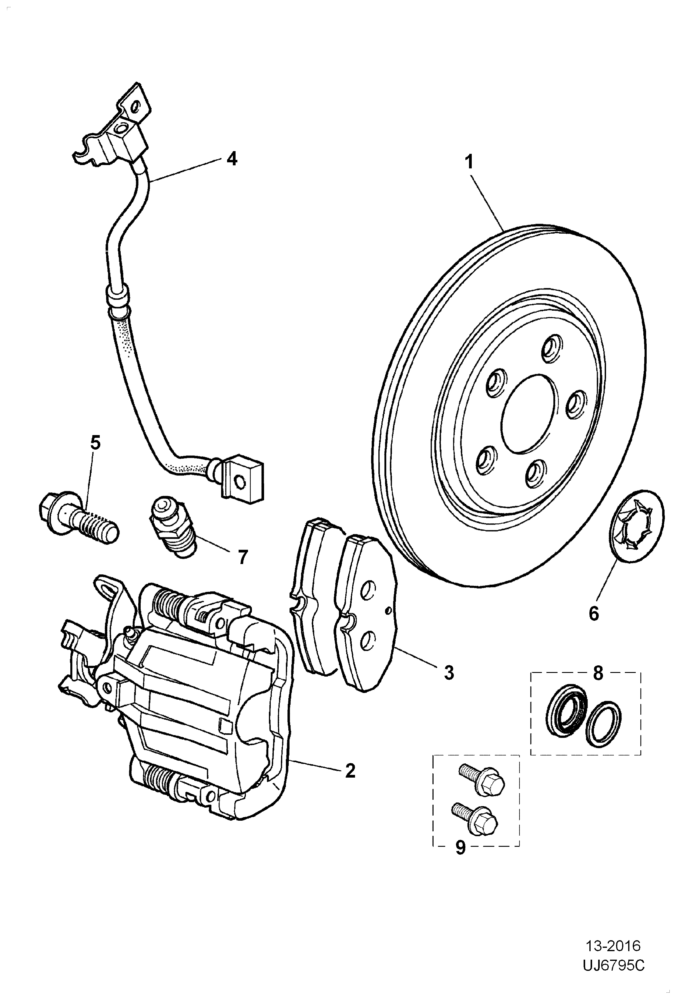 Jaguar XR810512 - Piederumu komplekts, Disku bremžu uzlikas adetalas.lv