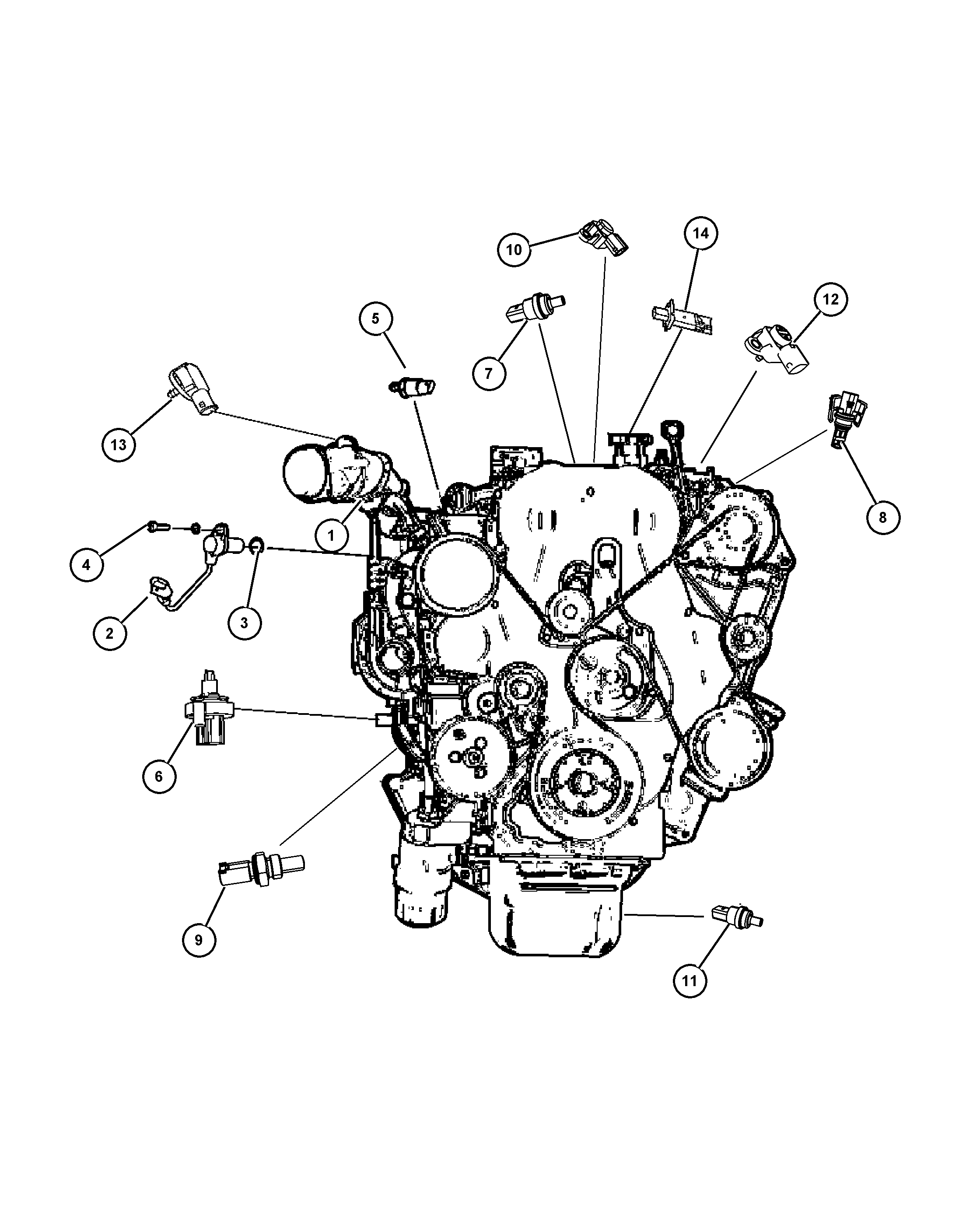 Chrysler 5080352 AA - Impulsu devējs, Kloķvārpsta adetalas.lv