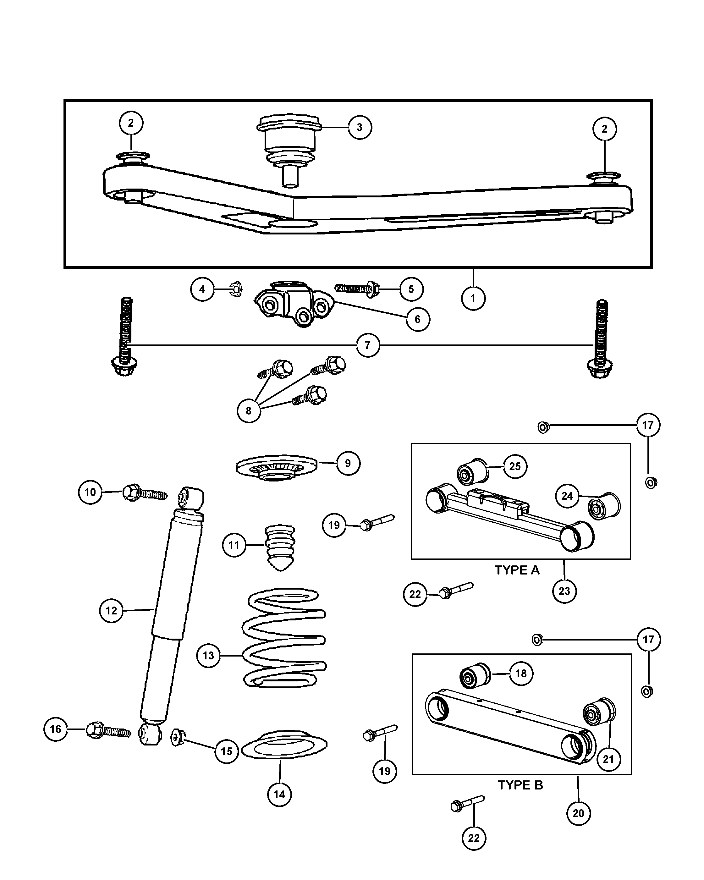 Chrysler 52088 682AB - Piekare, Šķērssvira adetalas.lv