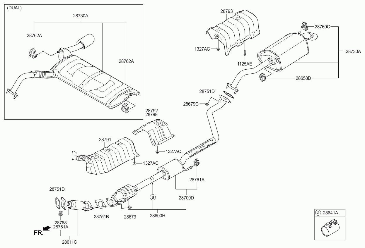 KIA 28761-3N000 - Hanger - exhaust pipe adetalas.lv