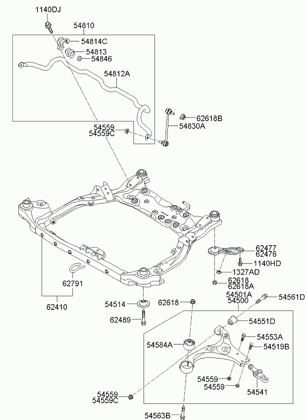 KIA 54500-1M100 - Neatkarīgās balstiekārtas svira, Riteņa piekare adetalas.lv