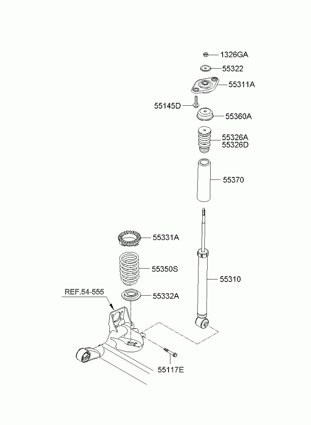 KIA 55326-1G000 - Putekļu aizsargkomplekts, Amortizators adetalas.lv