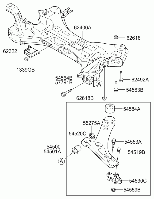 Hyundai 54501-2Y002 - Neatkarīgās balstiekārtas svira, Riteņa piekare adetalas.lv