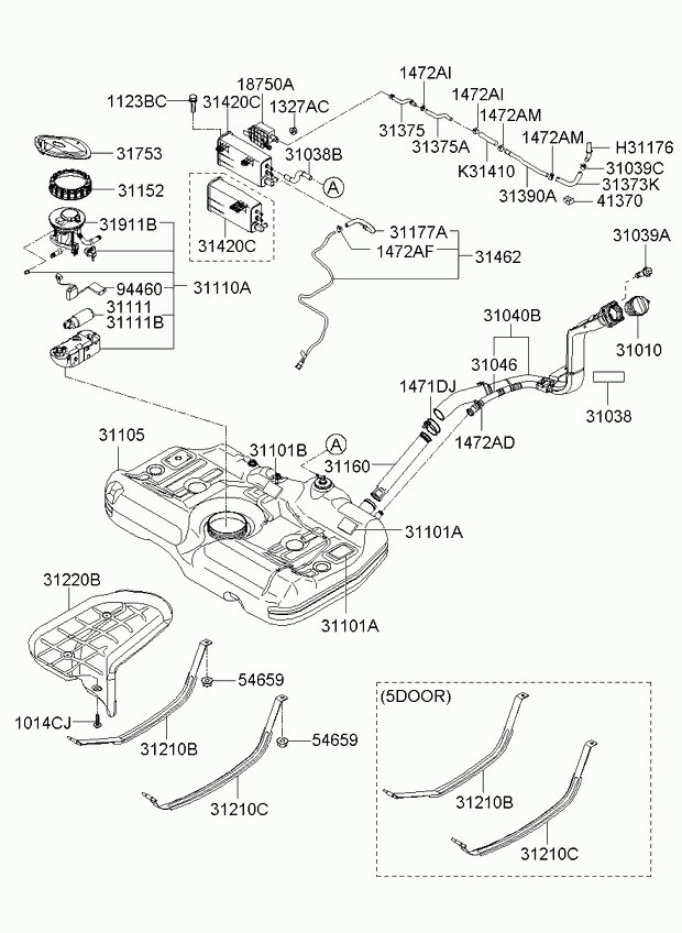 Hyundai 31111-1E000 - Degvielas sūknis adetalas.lv