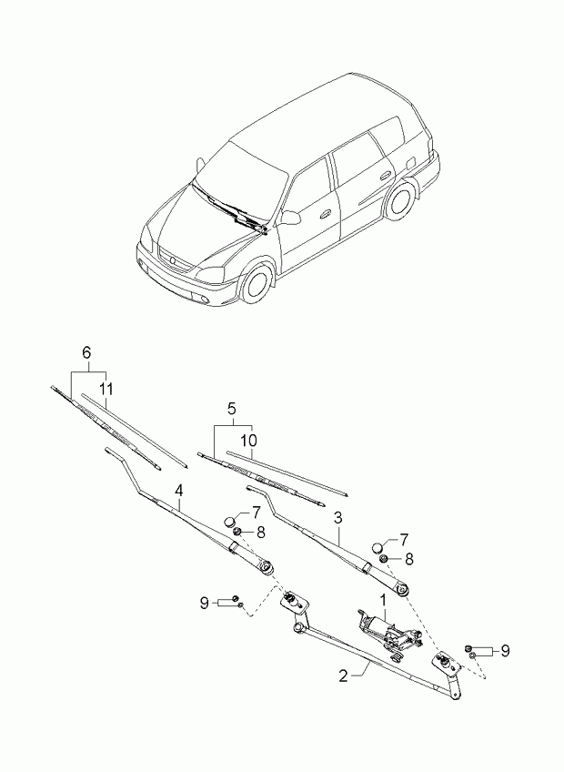 KIA 0K55267330 - Stikla tīrītāja slotiņa adetalas.lv