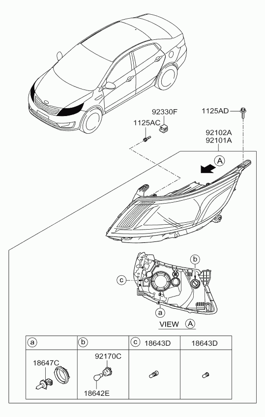 Hyundai 18647-61566 - Kvēlspuldze, Miglas lukturis adetalas.lv