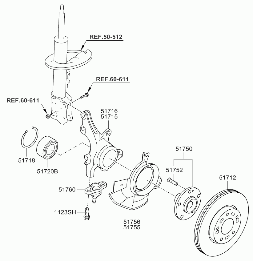 KIA 51720-1D000 - Riteņa rumbas gultņa komplekts adetalas.lv