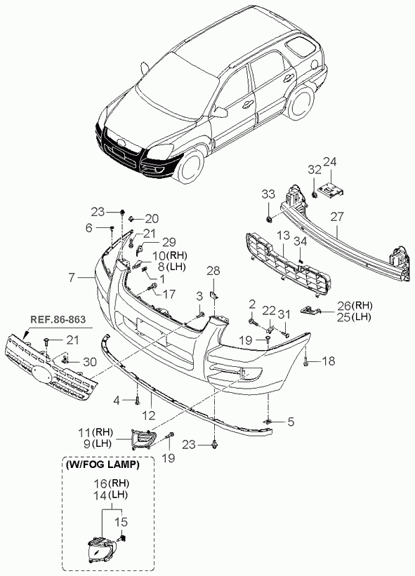 KIA 1864935009 - Kvēlspuldze, Miglas lukturis adetalas.lv