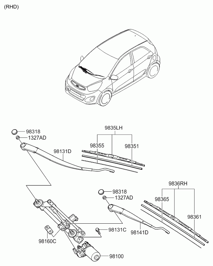 Hyundai 983501Y000 - Stikla tīrītāja slotiņa adetalas.lv