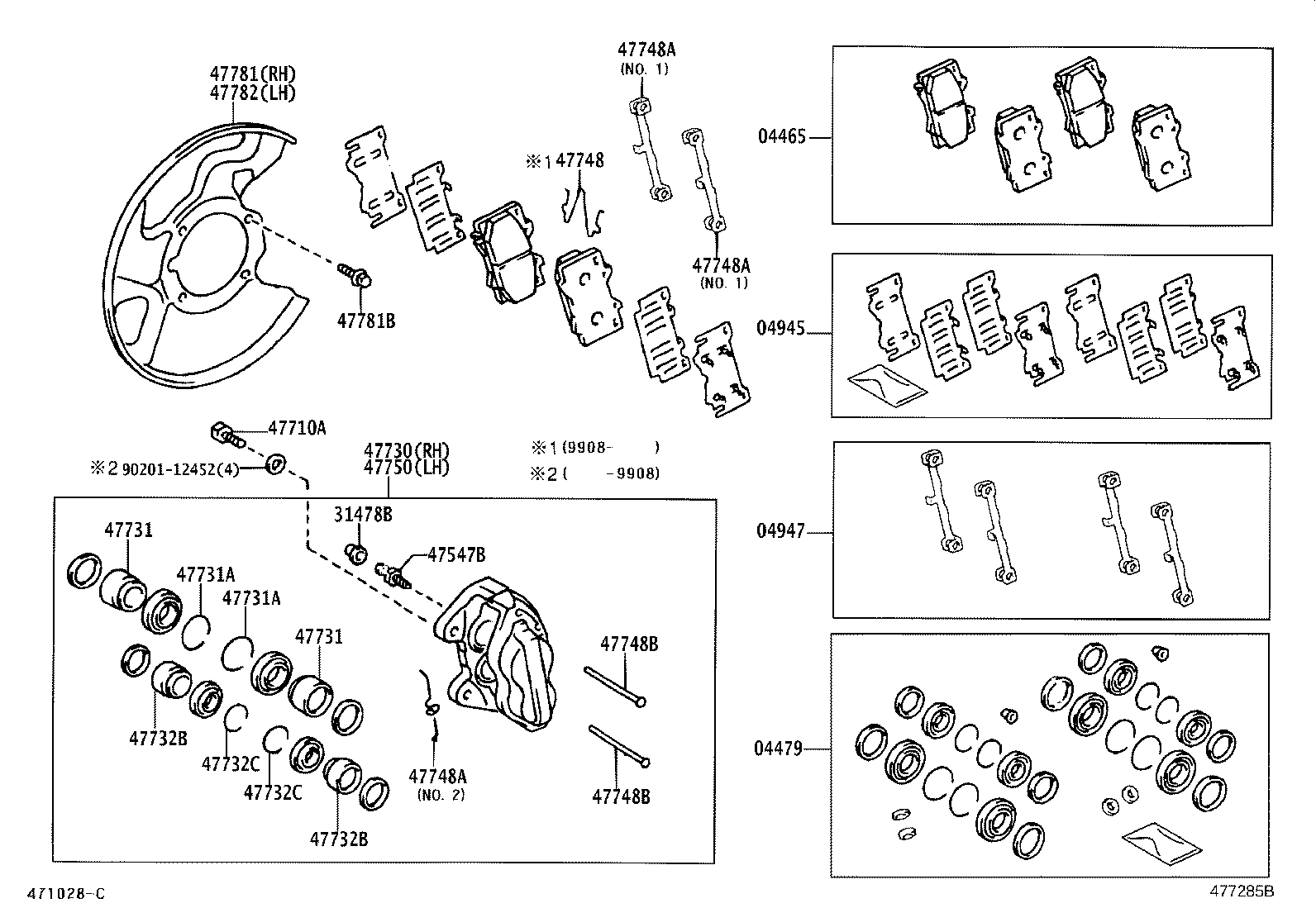 LEXUS 04465 60151 - Bremžu uzliku kompl., Disku bremzes adetalas.lv