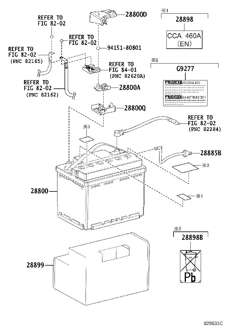 TOYOTA 28800-36130 - BATTERY adetalas.lv