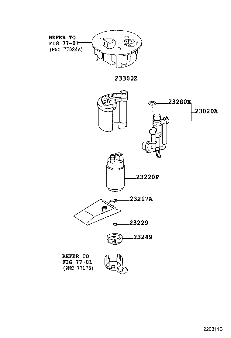 TOYOTA 23221-74090 - Degvielas sūknis adetalas.lv