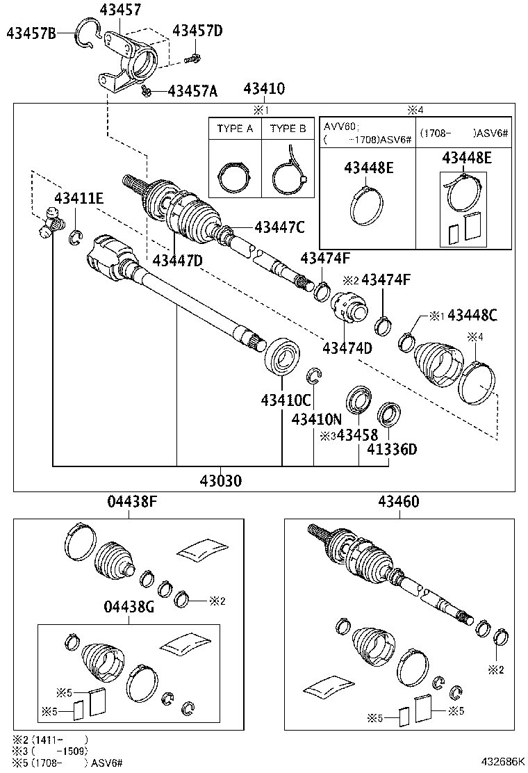 Daihatsu 43030-33041 - Šarnīrs, Piedziņas vārpsta adetalas.lv