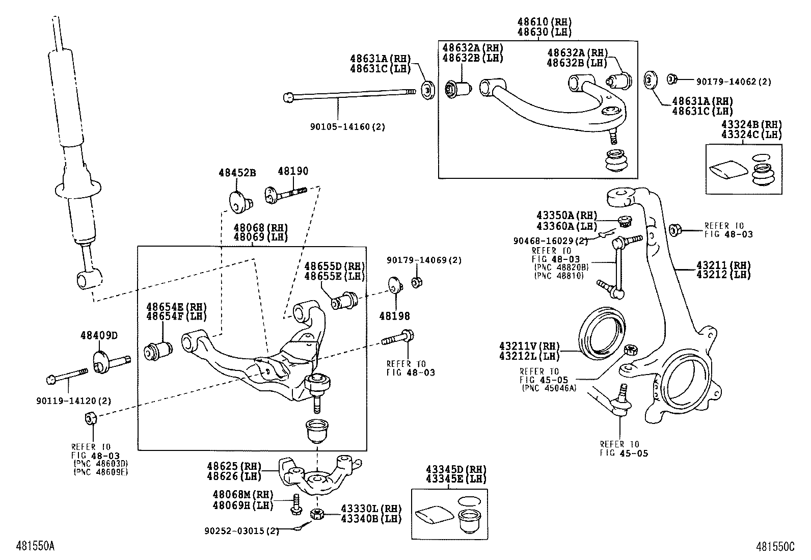 LEXUS 48654-60030 - Piekare, Šķērssvira adetalas.lv