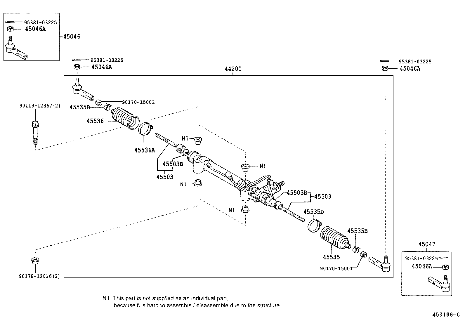 LEXUS 45503-39265 - Aksiālais šarnīrs, Stūres šķērsstiepnis adetalas.lv