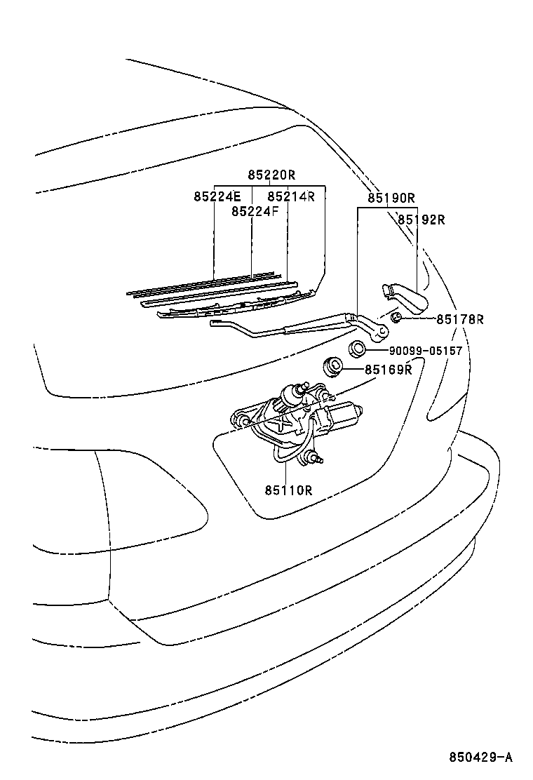 LEXUS 85242-48010 - Stikla tīrītāja slotiņa adetalas.lv