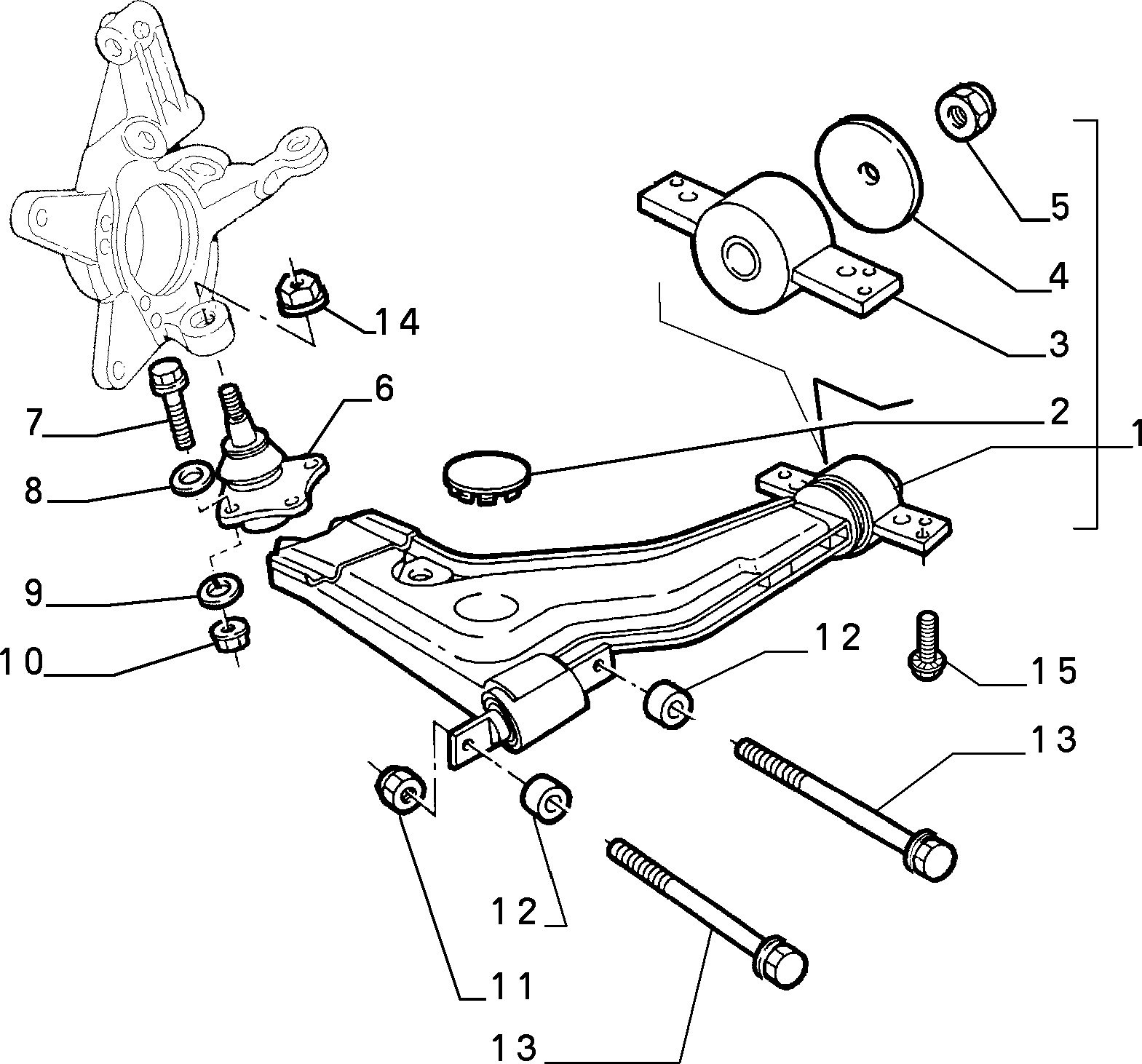 FIAT 46414735* - Neatkarīgās balstiekārtas svira, Riteņa piekare adetalas.lv