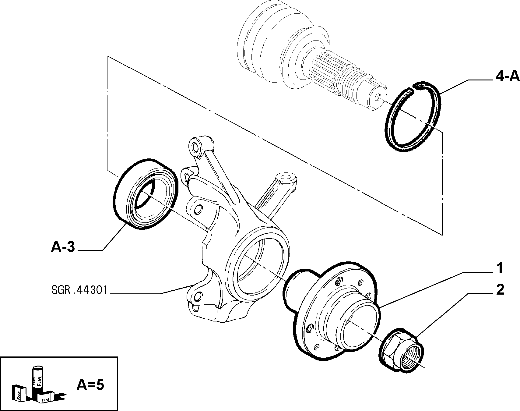 Abarth 71714457 - Riteņa rumbas gultņa komplekts adetalas.lv