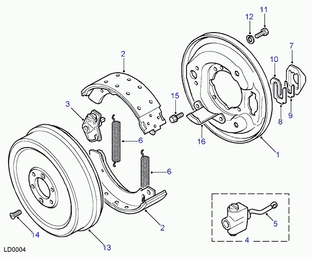 Land Rover RTC6179 - Bremžu loku kompl., Stāvbremze adetalas.lv