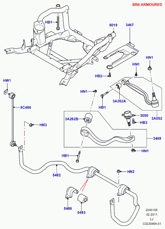 Land Rover RBM500030 - Stiepnis / Atsaite, Stabilizators adetalas.lv