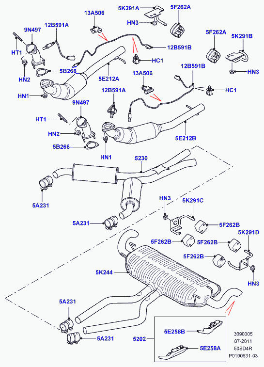 Rover WYH500060 - Uzgrieznis, Izplūdes kolektors adetalas.lv