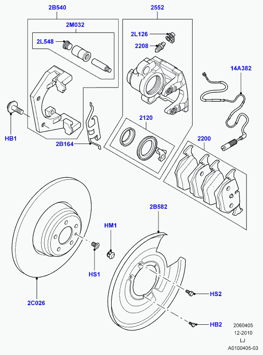 Land Rover SFP000120 - Bremžu uzliku kompl., Disku bremzes adetalas.lv