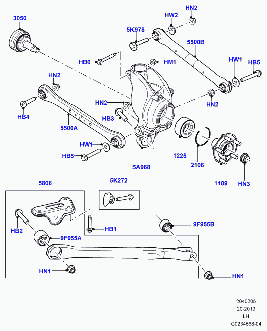 Land Rover LR029576 - Neatkarīgās balstiekārtas svira, Riteņa piekare adetalas.lv