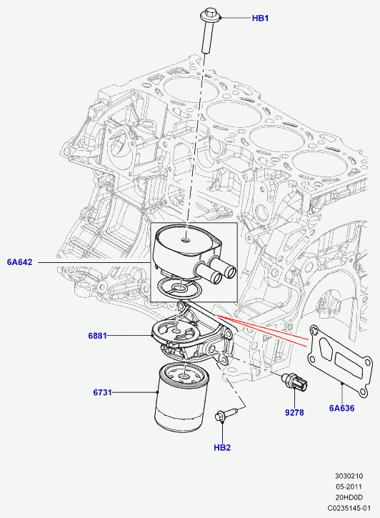 Land Rover LR 025306 - Eļļas filtrs adetalas.lv