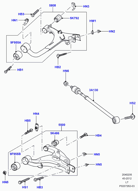 Land Rover LR019977 - Neatkarīgās balstiekārtas svira, Riteņa piekare adetalas.lv