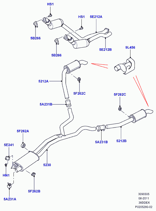 Land Rover WCL500040 - Savienojošie elementi, Izplūdes gāzu sistēma adetalas.lv