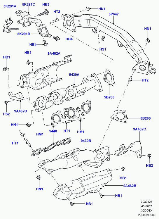 Land Rover 1336543 - Blīve, Izplūdes kolektors adetalas.lv