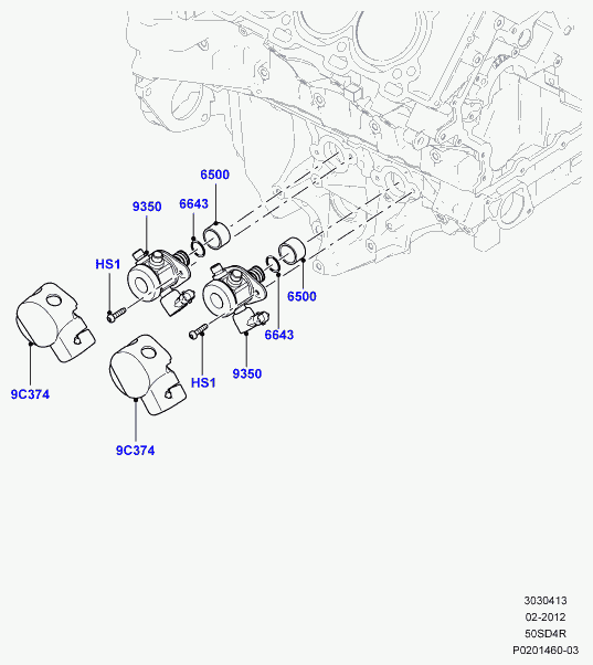 Rover LR035527 - Augstspiediena sūknis adetalas.lv