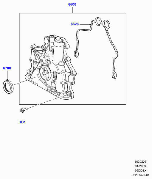 FORD 1 102 415 - Vārpstas blīvgredzens, Kloķvārpsta adetalas.lv