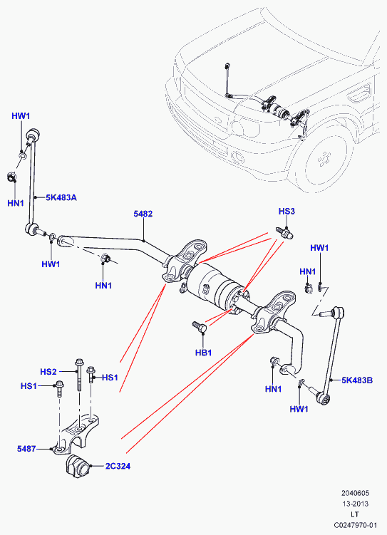 Land Rover RBM500140 - Stiepnis / Atsaite, Stabilizators adetalas.lv