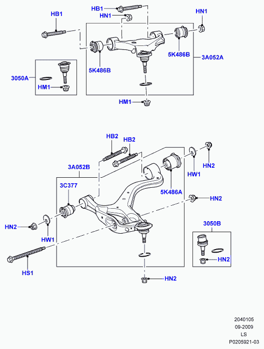 Land Rover LR014132 - Neatkarīgās balstiekārtas svira, Riteņa piekare adetalas.lv