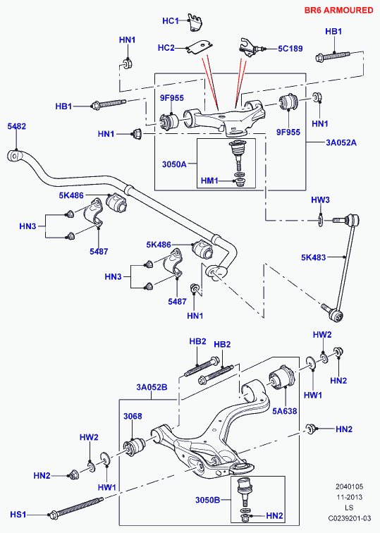 Land Rover RBX500432 - Piekare, Šķērssvira adetalas.lv