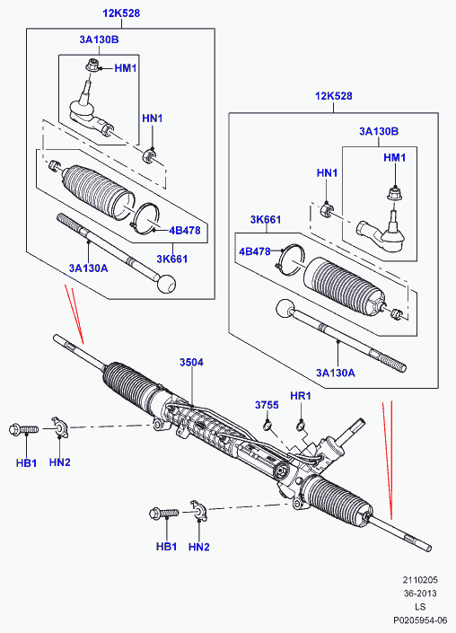 Rover QFK500010 - Aksiālais šarnīrs, Stūres šķērsstiepnis adetalas.lv