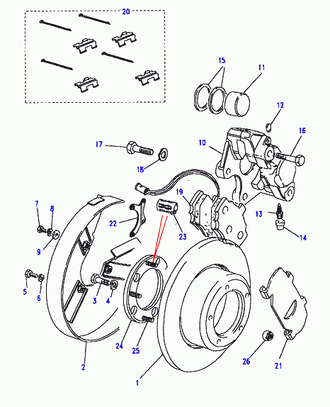 Land Rover STC9147 - Bremžu uzliku kompl., Disku bremzes adetalas.lv