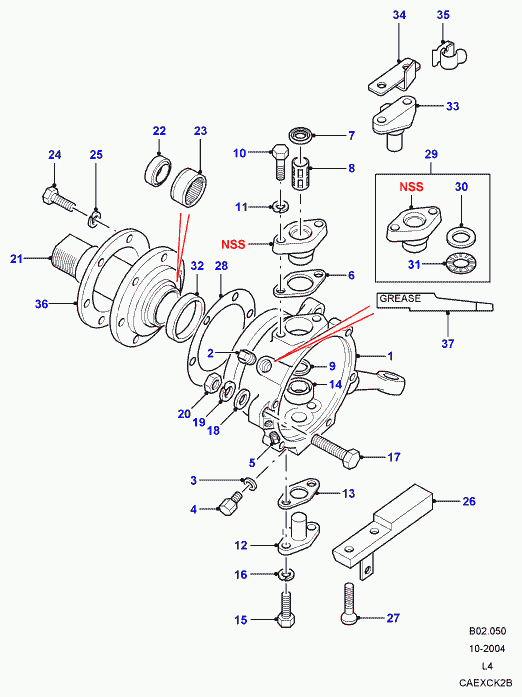 VW 23-0511 - Washer-sealing, steering swivel pin housing drain plug adetalas.lv