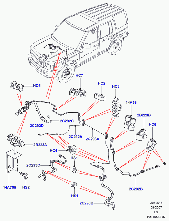 Land Rover SHB500180 - Bremžu šļūtene adetalas.lv