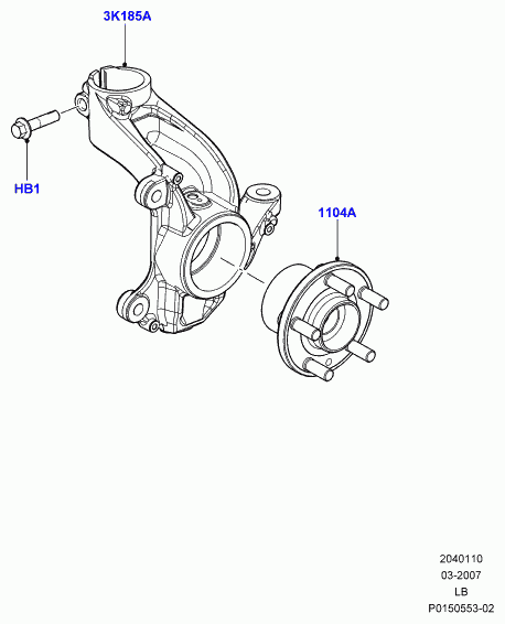 Land Rover LR003157 - Riteņa rumbas gultņa komplekts adetalas.lv