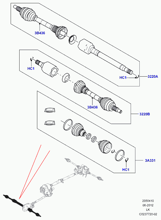 Land Rover LR045440 - Piedziņas vārpsta adetalas.lv