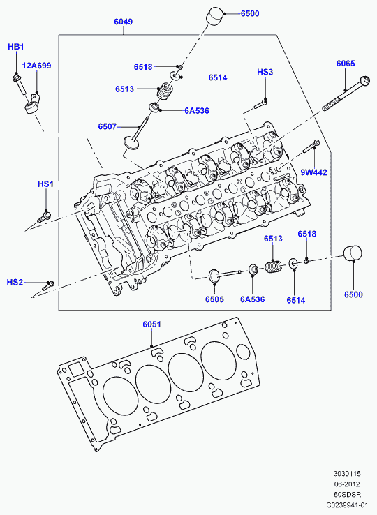 Land Rover LR026141 - Blīve, Motora bloka galva adetalas.lv