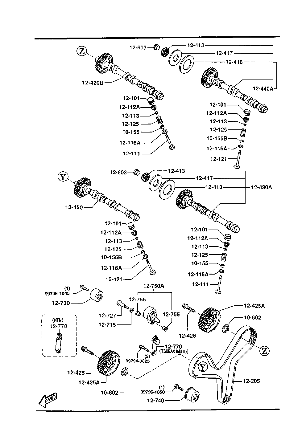 MAZDA KL01-12-740 - Parazīt / Vadrullītis, Zobsiksna adetalas.lv