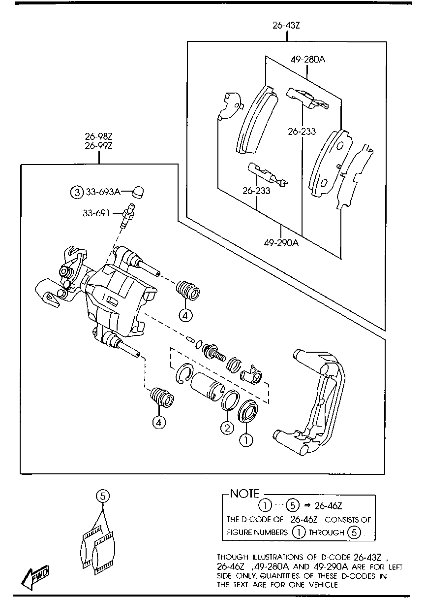 Mercury GPYB-26-43Z - Bremžu uzliku kompl., Disku bremzes adetalas.lv