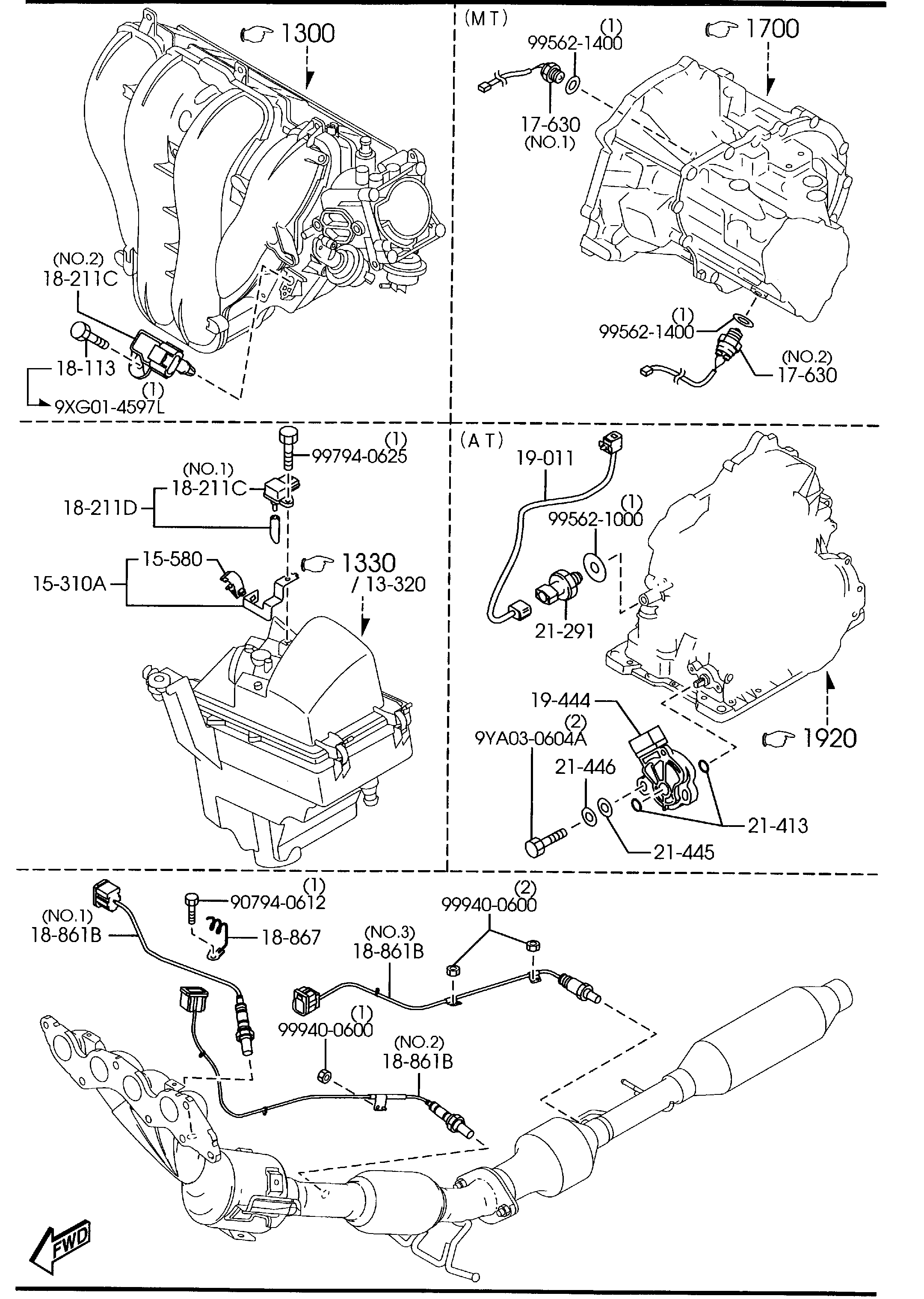 FORD LF01-18-230 - Impulsu devējs, Kloķvārpsta adetalas.lv