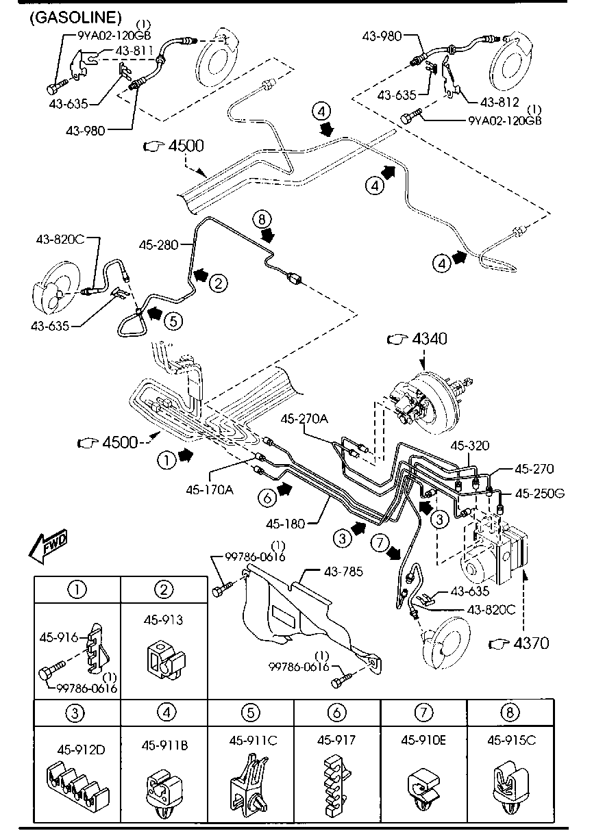 MAZDA C236-43-980A - Bremžu šļūtene adetalas.lv