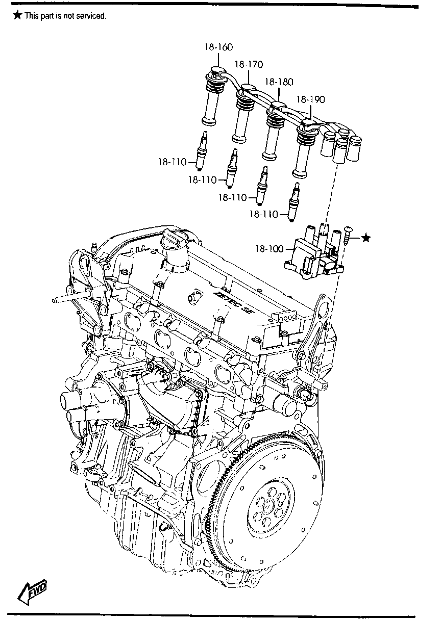 MAZDA C201-18-170A - Augstsprieguma vadu komplekts adetalas.lv