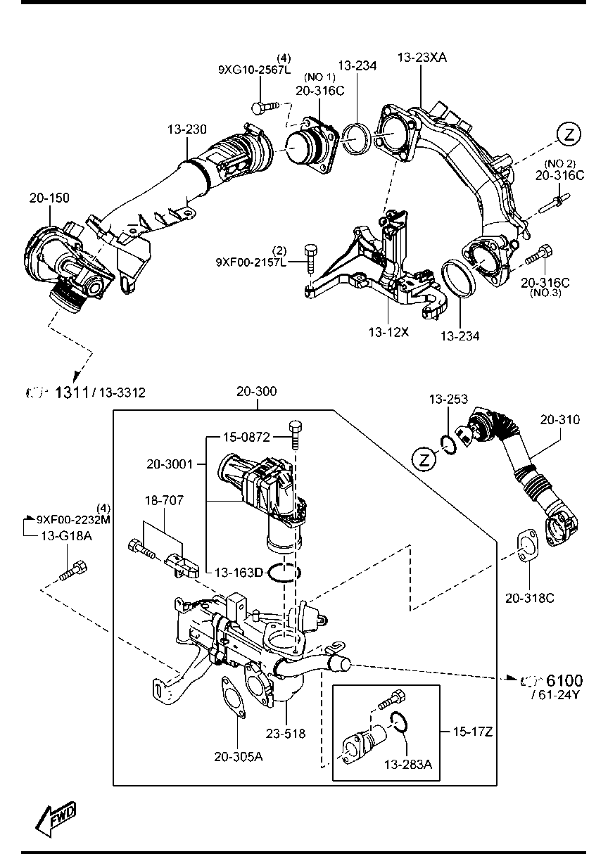 MAZDA Y650-20-30X - Izpl. gāzu recirkulācijas vārsts adetalas.lv