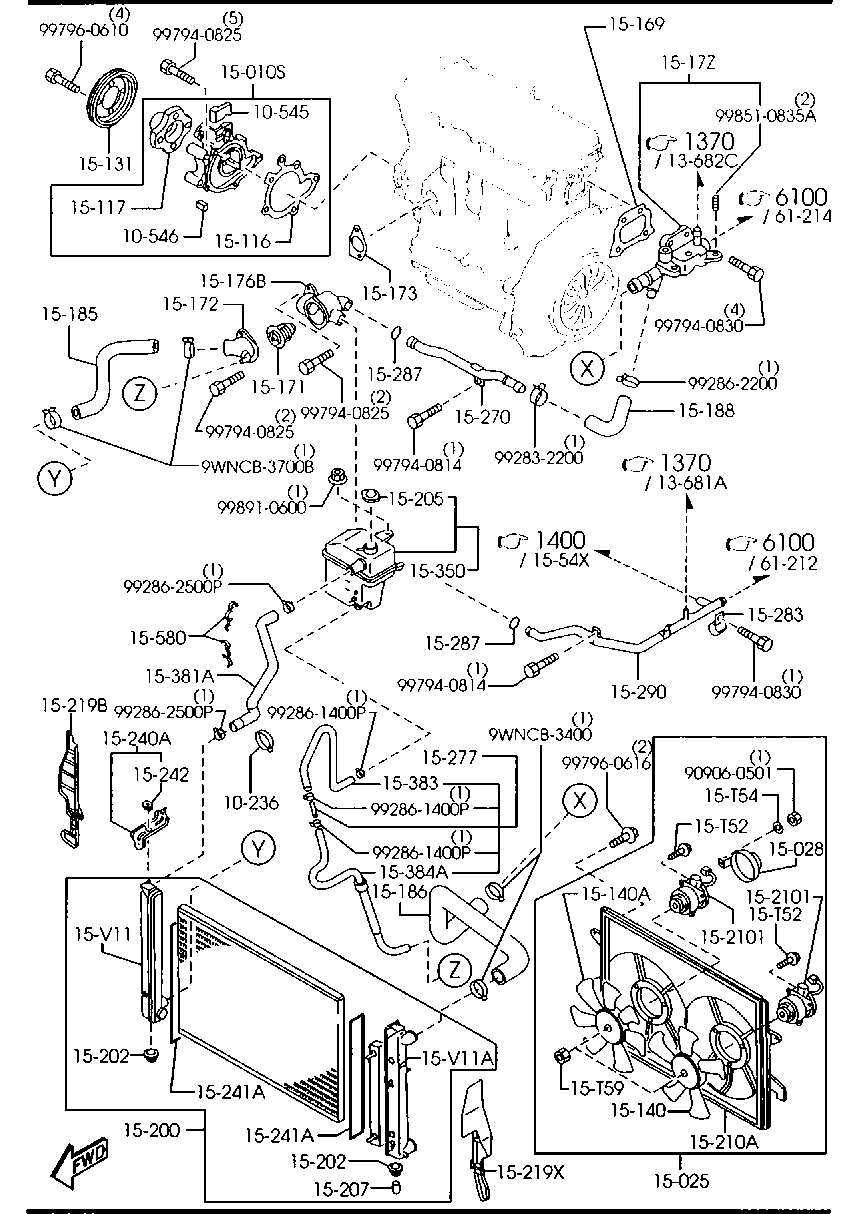 MAZDA 8AG9-15-010 - Ūdenssūknis adetalas.lv